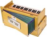 Safri Harmonium- 3½ Octave By Kaayna Musicals-Portable, Traveler, Baja, 9 Stops- 4 Drone, Bass/Male Reeds, Teak Color, Gig Bag, Tuning: 440Hz, For Yoga, Bhajan, Kirtan, Mantra, Vocal - Image 10