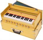 Safri Harmonium- 3½ Octave By Kaayna Musicals-Portable, Traveler, Baja, 9 Stops- 4 Drone, Bass/Male Reeds, Teak Color, Gig Bag, Tuning: 440Hz, For Yoga, Bhajan, Kirtan, Mantra, Vocal - Image 5