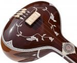 Tanpura Kolkata Male Type , Tambura, Tanpuri, 4 Main String, Tun Wood, Beautiful Craft Work, Sweet Sound, Dual Tone Colour, Comes with Fibre Hard Case, Extra Strings Best for Yoga, Bhajan, Kirtan, Mantra, Chant, Raaga, Drone - Image 11