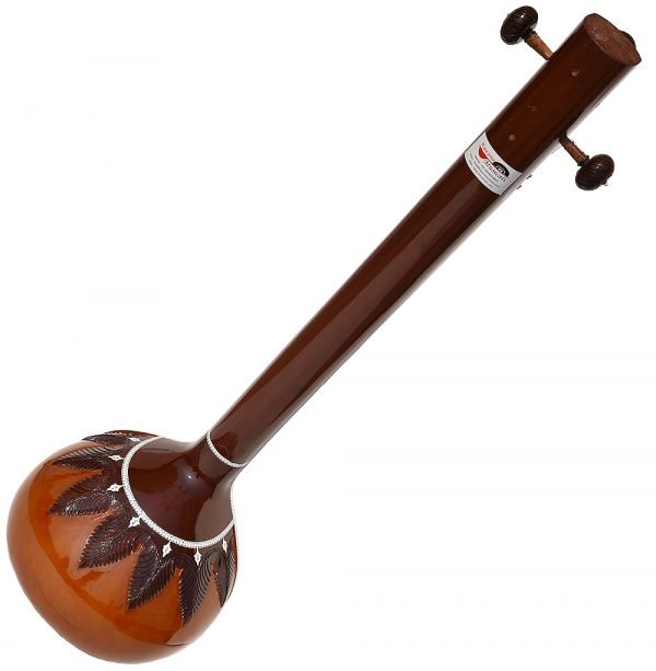 Tanpura Kolkata Male Type , Tambura, Tanpuri, 4 Main String, Tun Wood, Beautiful Craft Work, Sweet Sound, Dual Tone Colour, Comes with Fibre Hard Case, Extra Strings Best for Yoga, Bhajan, Kirtan, Mantra, Chant, Raaga, Drone - Image 5
