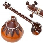 Tanpura Kolkata Male Type , Tambura, Tanpuri, 4 Main String, Tun Wood, Beautiful Craft Work, Sweet Sound, Dual Tone Colour, Comes with Fibre Hard Case, Extra Strings Best for Yoga, Bhajan, Kirtan, Mantra, Chant, Raaga, Drone - Image 22