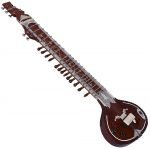 Sitar- Ravi Shankar Style- 7 Main String, 12 to 13 Sympathetic Strings, Tun Wood, Flat Back, Traveler Model, Gig Bag, Extra Strings, Few Mizrabs, With Pick-Up Easy To Connect with Guitar Amplifier - Image 15
