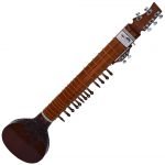 Sitar- Ravi Shankar Style- 7 Main String, 12 to 13 Sympathetic Strings, Tun Wood, Flat Back, Traveler Model, Gig Bag, Extra Strings, Few Mizrabs, With Pick-Up Easy To Connect with Guitar Amplifier - Image 6