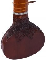 Sitar- Ravi Shankar Style- 7 Main String, 12 to 13 Sympathetic Strings, Tun Wood, Flat Back, Traveler Model, Gig Bag, Extra Strings, Few Mizrabs, With Pick-Up Easy To Connect with Guitar Amplifier - Image 3