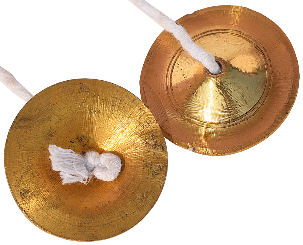 255 gms, 8.0 cms x 8.0 cms x 3.0 cms Percussion Musical Instrument For Kirtan Manjira Pair Grace Collections Pure Brass Large Size Handmade Cymbals 