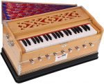 Harmonium Pro Grade By Kaayna Musicals, 9 Stops- 5 Main, 4 Drone, 3½ Octaves, Teak Colour, Coupler, Gig Bag - 440 Hz. Best for Yoga, Bhajan, Kirtan, Shruti, Mantra, Meditation, Chant, Vocal
