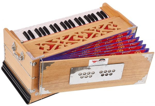 Harmonium Pro Grade By Kaayna Musicals, 9 Stops- 5 Main, 4 Drone, 3½ Octaves, Teak Colour, Coupler, Gig Bag - 440 Hz. Best for Yoga, Bhajan, Kirtan, Shruti, Mantra, Meditation, Chant, Vocal - Image 2