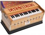 OM Harmonium Pro Grade By Kaayna Musicals, 9 Stops- 5 Main, 4 Drone, 3½ Octaves, Teak Colour, Coupler, Gig Bag - 440 Hz. Best for Yoga, Bhajan, Kirtan, Shruti, Mantra, Meditation, Chant, Vocal