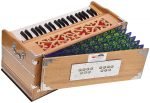 OM Harmonium Pro Grade By Kaayna Musicals, 9 Stops- 5 Main, 4 Drone, 3½ Octaves, Teak Colour, Coupler, Gig Bag - 440 Hz. For Yoga, Bhajan, Kirtan, Shruti, Mantra, Meditation, Chant, Vocal - Image 2