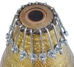 Designer Khol Drums -Golden Brass Finish-Bolt Tuned, Special Hand Made Skin, Gig Bag, Nice Sound, For Bhajan, Rama, Krishna, Kirtan, Mantra, Dance & Music, etc. - Image 12