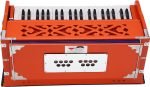 Harmonium Pro Grade By Kaayna Musicals, 9 Stops- 5 Main, 4 Drone, 3½ Octaves, Pastel Orange Colour, Coupler, Gig Bag - 440 Hz- For Yoga, Bhajan, Kirtan, Shruti, Mantra, Meditation, Chant, Vocal - Image 16