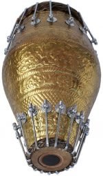 Designer Khol Drums -Golden Brass Finish-Bolt Tuned, Special Hand Made Skin, Gig Bag, Nice Sound, For Bhajan, Rama, Krishna, Kirtan, Mantra, Dance & Music, etc. - Image 19