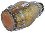 Designer Khol Drums -Golden Brass Finish-Bolt Tuned, Special Hand Made Skin, Gig Bag, Nice Sound, For Bhajan, Rama, Krishna, Kirtan, Mantra, Dance & Music, etc. - Image 2