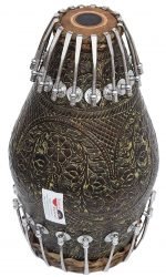 Designer Brass Khol Drums -Bolt Tuned, Special Hand Made Skin, Antique Finish, Gig Bag, Nice Sound, For Bhajan, Rama, Krishna, Kirtan, Mantra, Dance & Music, etc. - Image 6