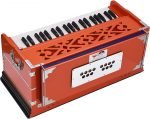 Harmonium Pro Grade By Kaayna Musicals, 9 Stops- 5 Main, 4 Drone, 3½ Octaves, Pastel Orange Colour, Coupler, Gig Bag - 440 Hz- For Yoga, Bhajan, Kirtan, Shruti, Mantra, Meditation, Chant, Vocal - Image 10