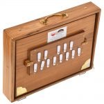 Shruti Box Teak Wood Size (16″ X 12″ X 3″) Inches- Golden Special- 440 Hz, Gig Bag, Natural Color, Key- C To C (Lower Tone), Surpeti, Yoga, Bhajan, Kirtan, Mantra, Drone, Vocal - Image 3