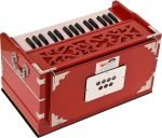 OM Harmonium Mini Magic By Kaayna Musicals, 4 Stops- 2 Main & 2 Drone, 2¾ Octaves, Red Colour, Gig Bag , Bass/Male- 440 Hz, For Yoga, Bhajan, Kirtan, Shruti, Mantra, Meditation, Chant, Vocal - Image 11