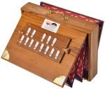 Shruti Box Teak Wood Size (16″ X 12″ X 3″) Inches- Golden Special- 440 Hz, Gig Bag, Natural Color, Key- C To C (Lower Tone), Surpeti, Yoga, Bhajan, Kirtan, Mantra, Drone, Vocal - Image 2