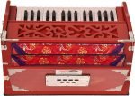 OM Harmonium Mini Magic By Kaayna Musicals, 4 Stops- 2 Main & 2 Drone, 2¾ Octaves, Red Colour, Gig Bag , Bass/Male- 440 Hz, For Yoga, Bhajan, Kirtan, Shruti, Mantra, Meditation, Chant, Vocal - Image 12