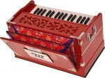 OM Harmonium Mini Magic By Kaayna Musicals, 4 Stops- 2 Main & 2 Drone, 2¾ Octaves, Red Colour, Gig Bag , Bass/Male- 440 Hz, For Yoga, Bhajan, Kirtan, Shruti, Mantra, Meditation, Chant, Vocal - Image 13