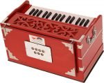 OM Harmonium Mini Magic By Kaayna Musicals, 4 Stops- 2 Main & 2 Drone, 2¾ Octaves, Red Colour, Gig Bag , Bass/Male- 440 Hz, For Yoga, Bhajan, Kirtan, Shruti, Mantra, Meditation, Chant, Vocal - Image 14