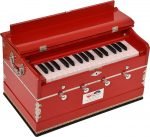 OM Harmonium Mini Magic By Kaayna Musicals, 4 Stops- 2 Main & 2 Drone, 2¾ Octaves, Red Colour, Gig Bag , Bass/Male- 440 Hz, For Yoga, Bhajan, Kirtan, Shruti, Mantra, Meditation, Chant, Vocal - Image 5