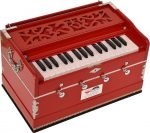 OM Harmonium Mini Magic By Kaayna Musicals, 4 Stops- 2 Main & 2 Drone, 2¾ Octaves, Red Colour, Gig Bag , Bass/Male- 440 Hz, For Yoga, Bhajan, Kirtan, Shruti, Mantra, Meditation, Chant, Vocal - Image 3