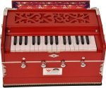 OM Harmonium Mini Magic By Kaayna Musicals, 4 Stops- 2 Main & 2 Drone, 2¾ Octaves, Red Colour, Gig Bag , Bass/Male- 440 Hz, For Yoga, Bhajan, Kirtan, Shruti, Mantra, Meditation, Chant, Vocal - Image 6