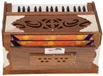 Teak Wood Harmonium Mini Magic By Kaayna Musicals, 4 Stop- 2 Main & 2 Drone, 2¾ Octave, Teak Colour, Gig Bag , Bass/Male- 440 Hz, Best for Yoga, Bhajan, Kirtan, Shruti, Mantra, Meditation, Chant, Vocal - Image 10