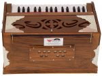 Teak Wood Harmonium Mini Magic By Kaayna Musicals, 4 Stop- 2 Main & 2 Drone, 2¾ Octave, Teak Colour, Gig Bag , Bass/Male- 440 Hz, Best for Yoga, Bhajan, Kirtan, Shruti, Mantra, Meditation, Chant, Vocal - Image 13