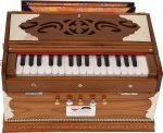Teak Wood Harmonium Mini Magic By Kaayna Musicals, 4 Stop- 2 Main & 2 Drone, 2¾ Octave, Teak Colour, Gig Bag , Bass/Male- 440 Hz, Best for Yoga, Bhajan, Kirtan, Shruti, Mantra, Meditation, Chant, Vocal - Image 4