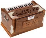 Teak Wood Harmonium Mini Magic By Kaayna Musicals, 4 Stop- 2 Main & 2 Drone, 2¾ Octave, Teak Colour, Gig Bag , Bass/Male- 440 Hz, Best for Yoga, Bhajan, Kirtan, Shruti, Mantra, Meditation, Chant, Vocal - Image 9