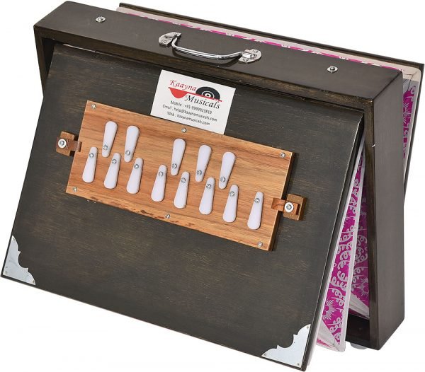 Shruti Box Total Wood- Eco Model- Size (16″ X 12″ X 3″) Inches – 440 Hz, Gig Bag, Oak Finish– C To C Lower Tone Reeds, Surpeti, Yoga, Bhajan, Kirtan, Mantra, Raga, Drone, Chant, Vocal - Image 2