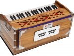 Harmonium Teak Wood By Kaayna Musicals, 11 Stops- 6 Main & 5 Drone, 3½ Octaves, Coupler, Natural Wood Color, Gig Bag, Bass/Male Reed- 440 Hz, Best for Yoga, Bhajan, Kirtan, Shruti, Mantra, Vocal - Image 9