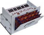 OM Safri Harmonium- 2¾ Octave By Kaayna Musicals-Portable, Traveler, Baja, 4 Stop (2 Drone), Two Set Reed- Bass/Male, White Colour, Gig Bag, Tuning: 440Hz, Best For Yoga, Bhajan, Kirtan, Mantra, Vocal - Image 12