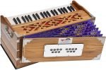 Harmonium Teak Wood By Kaayna Musicals, 11 Stops- 6 Main & 5 Drone, 3½ Octaves, Coupler, Natural Wood Color, Gig Bag, Bass/Male Reed- 440 Hz, Best for Yoga, Bhajan, Kirtan, Shruti, Mantra, Vocal - Image 2
