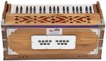 Harmonium Teak Wood By Kaayna Musicals, 11 Stops- 6 Main & 5 Drone, 3½ Octaves, Coupler, Natural Wood Color, Gig Bag, Bass/Male Reed- 440 Hz, Best for Yoga, Bhajan, Kirtan, Shruti, Mantra, Vocal - Image 15