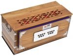 Harmonium Teak Wood By Kaayna Musicals, 11 Stops- 6 Main & 5 Drone, 3½ Octaves, Coupler, Natural Wood Color, Gig Bag, Bass/Male Reed- 440 Hz, Best for Yoga, Bhajan, Kirtan, Shruti, Mantra, Vocal - Image 17