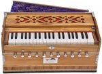 Harmonium Teak Wood By Kaayna Musicals, 11 Stops- 6 Main & 5 Drone, 3½ Octaves, Coupler, Natural Wood Color, Gig Bag, Bass/Male Reed- 440 Hz, Best for Yoga, Bhajan, Kirtan, Shruti, Mantra, Vocal - Image 4