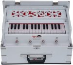 OM Safri Harmonium- 2¾ Octave By Kaayna Musicals-Portable, Traveler, Baja, 4 Stop (2 Drone), Two Set Reed- Bass/Male, White Colour, Gig Bag, Tuning: 440Hz, Best For Yoga, Bhajan, Kirtan, Mantra, Vocal - Image 10