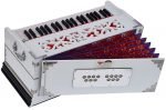 OM Harmonium White Pro Grade By Kaayna Musicals, 9 Stops- 5 Main & 4 Drone, 3½ Octaves, Coupler, Gig Bag, Bass/Male Reed Tuned- 440 Hz, Best for Vocal, Yoga, Bhajan, Kirtan, Shruti, Mantra, Drone - Image 2