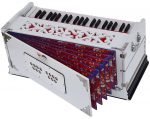 OM Harmonium White Pro Grade By Kaayna Musicals, 9 Stops- 5 Main & 4 Drone, 3½ Octaves, Coupler, Gig Bag, Bass/Male Reed Tuned- 440 Hz, Best for Vocal, Yoga, Bhajan, Kirtan, Shruti, Mantra, Drone - Image 14