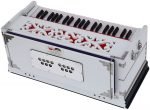 OM Harmonium White Pro Grade By Kaayna Musicals, 9 Stops- 5 Main & 4 Drone, 3½ Octaves, Coupler, Gig Bag, Bass/Male Reed Tuned- 440 Hz, Best for Vocal, Yoga, Bhajan, Kirtan, Shruti, Mantra, Drone - Image 15