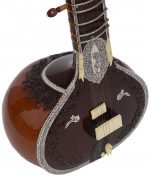 Sitar- Ravi Shankar Style-Full Size, Traditional Guard Tumba- 7 Main Strings, 12 to 13 Sympathetic Strings, Tun Wood, Fibre Hard Case, Extra Strings, Mizrabs to Play - Image 8