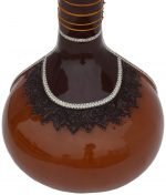 Sitar- Ravi Shankar Style-Full Size, Traditional Guard Tumba- 7 Main Strings, 12 to 13 Sympathetic Strings, Tun Wood, Fibre Hard Case, Extra Strings, Mizrabs to Play - Image 2