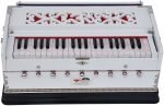 OM Harmonium White Pro Grade By Kaayna Musicals, 9 Stops- 5 Main & 4 Drone, 3½ Octaves, Coupler, Gig Bag, Bass/Male Reed Tuned- 440 Hz, Best for Vocal, Yoga, Bhajan, Kirtan, Shruti, Mantra, Drone - Image 10