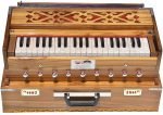 Teak Wood Harmonium- Traveler/Portable/Folding Type By Kaayna Musicals, 9 Stops- 5 Main & 4 Drones, 3½ Octaves, Coupler, Gig Bag, Tuning: 440Hz, Best for Yoga, Bhajan, Kirtan, Mantra, Vocal - Image 8