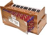 Teak Wood Safri Harmonium- 3½ Octave By Kaayna Musicals-Portable, Traveler, Baja, 9 Stops- 4 Drone, Bass/Male Reeds, Gig Bag, Tuning: 440Hz, For Yoga, Bhajan, Kirtan, Mantra, Vocal - Image 11