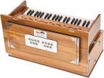 Teak Wood Safri Harmonium- 3½ Octave By Kaayna Musicals-Portable, Traveler, Baja, 9 Stops- 4 Drone, Bass/Male Reeds, Gig Bag, Tuning: 440Hz, For Yoga, Bhajan, Kirtan, Mantra, Vocal - Image 12