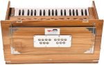 Teak Wood Safri Harmonium- 3½ Octave By Kaayna Musicals-Portable, Traveler, Baja, 9 Stops- 4 Drone, Bass/Male Reeds, Gig Bag, Tuning: 440Hz, For Yoga, Bhajan, Kirtan, Mantra, Vocal - Image 13